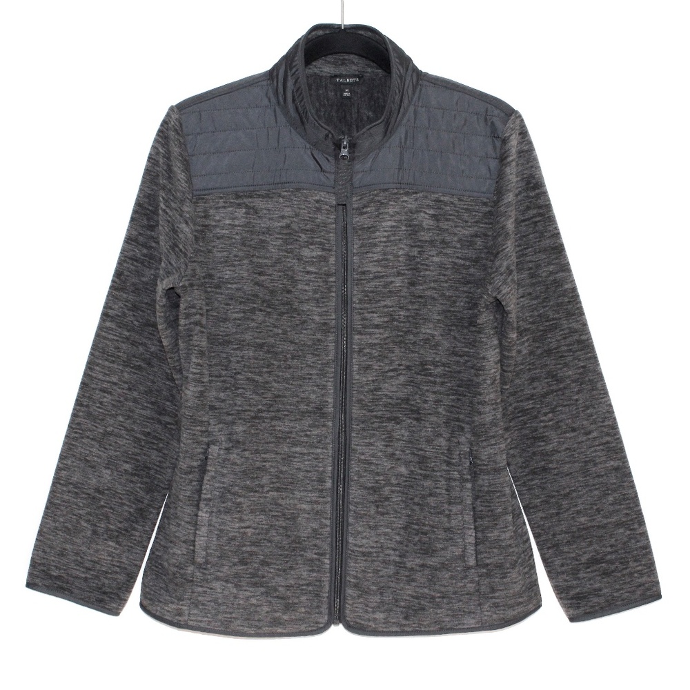 Talbots Polar Zip-Up Fleece in Heather Gray